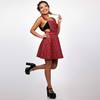 Jawbreaker - Tartan paint plaid Kurzes Gesamtkleid - Rot Product image